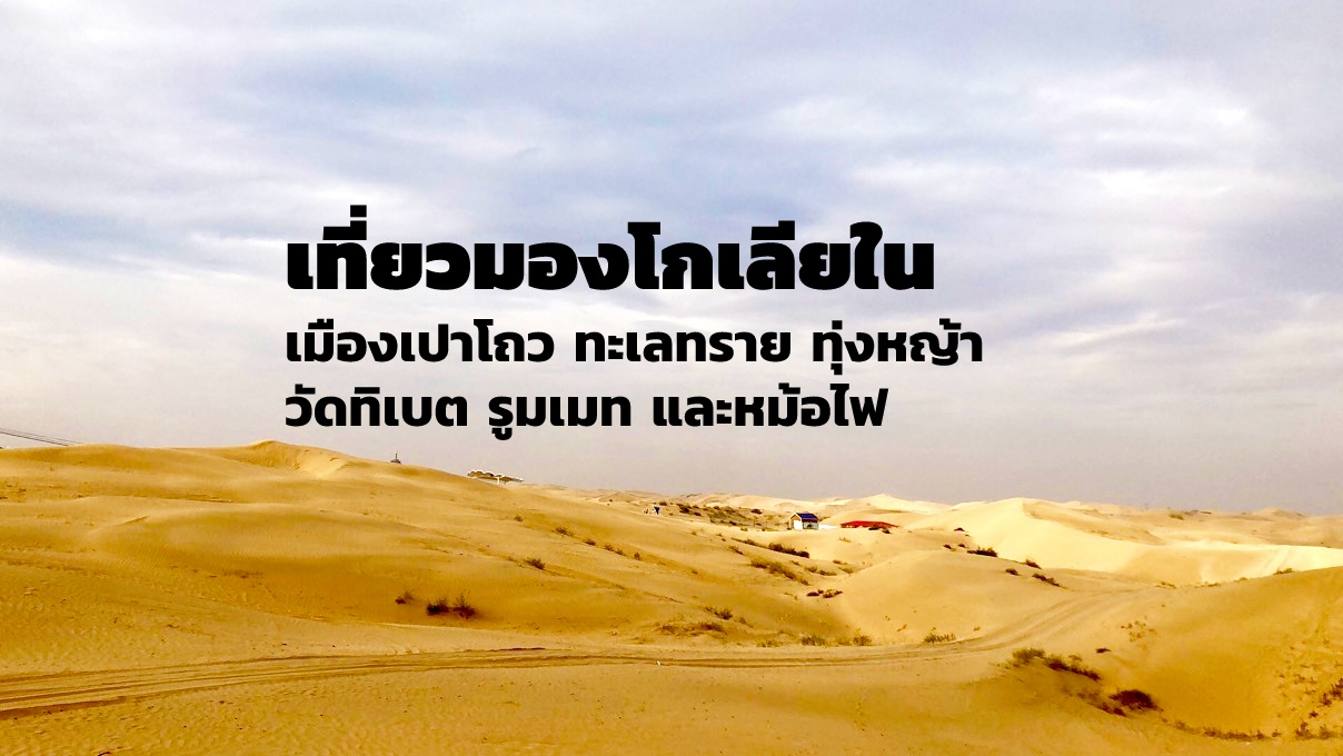ทะเลทราย ข้อความ เมืองเปาโถว ทะเลทราย ทุ่งหญ้า วัดทิเบต รูมเมท และหม้อไฟ