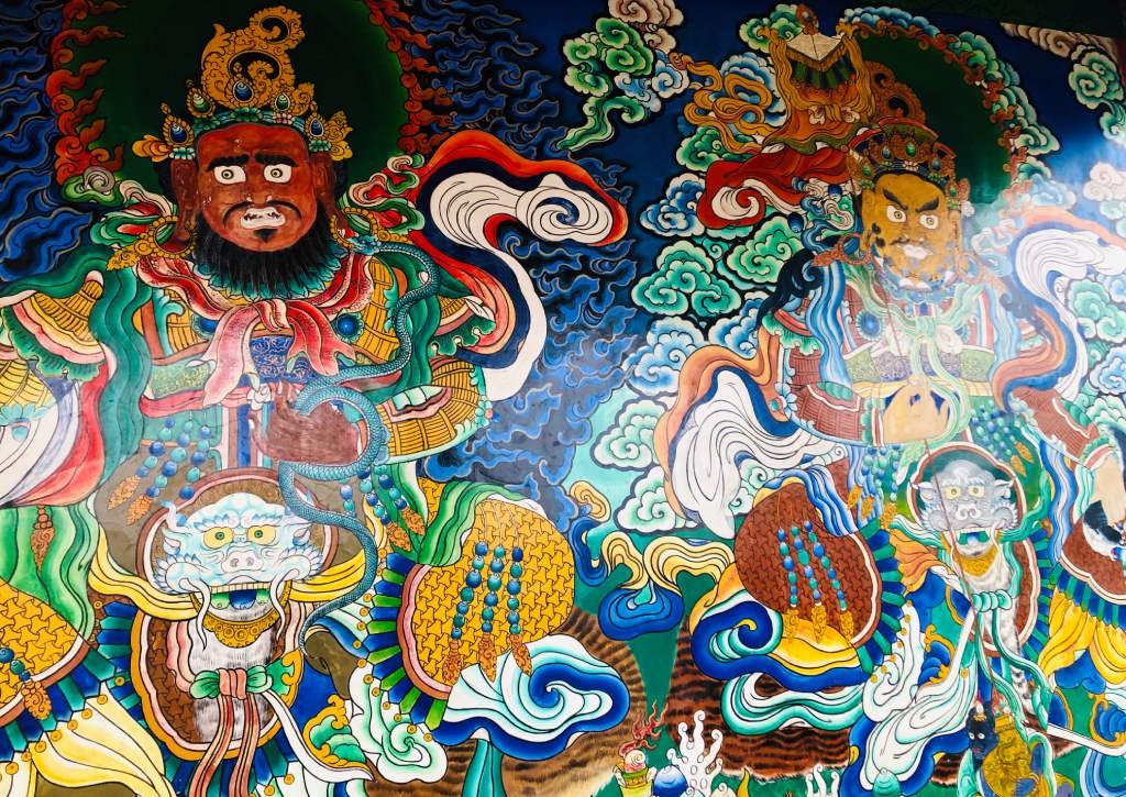 ภาพศิลปะภายในวัดอู่ตังจ้าว